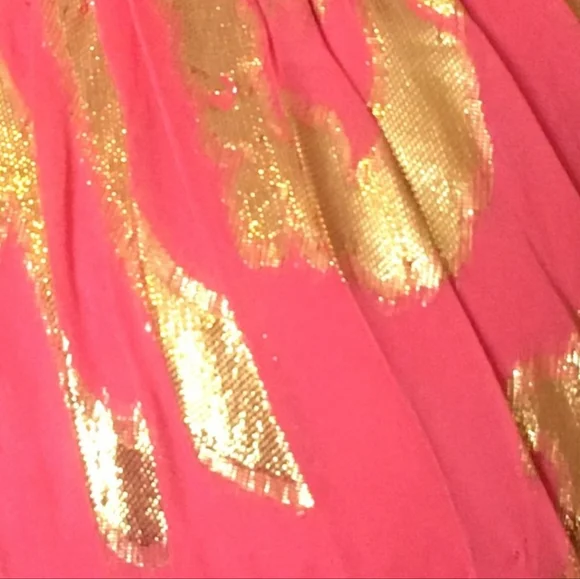 Aiden Mattox Silk Organza Crossback Halter Maxi Dress Gown size 10 - Picture 9 of 15